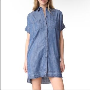 MADEWELLL denim drop hem shirt dress
